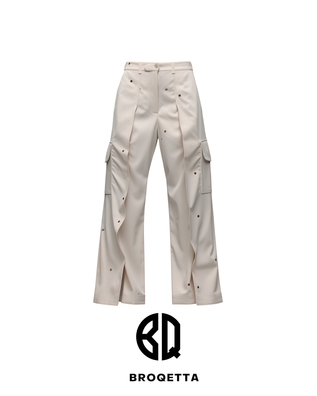 White Cargo Trackpants