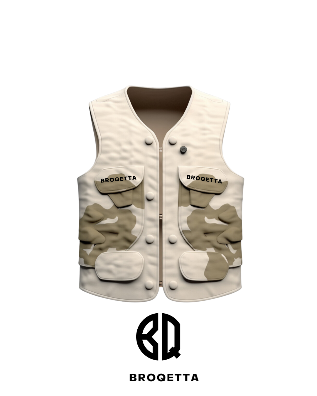 Cream Badge Vest